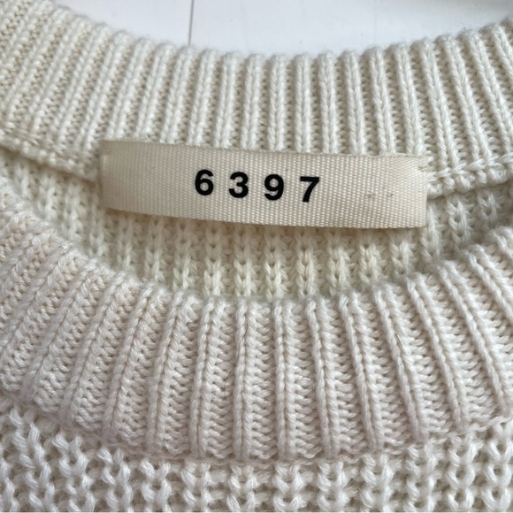 6397 Sleeveless Ribbed Tunic in Ivory Organic Cotton Cashmere Blend Shirt Top - Picture 6 of 14